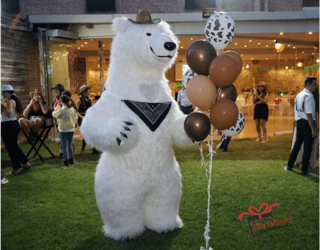 White Bear for Children's Kids Parties in Athens. Order a greeting from a polar bear in Athens. Polar bear for birthday. polar bear in Athens. Order a Polar Bear for children's kids parties. Animator White Polar Bear for a Children's kids Party in Athens. Mascotte White Polar Bear at a kids children's party. Gift Delivery.